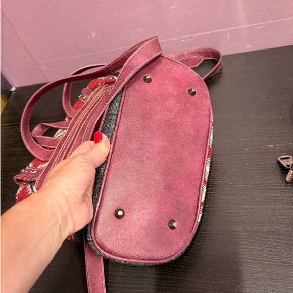 Montana West Pink and Gray Geometric Backpack canvas boho style Purse